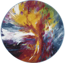 Kulatý koberec s abstraktním vzorem