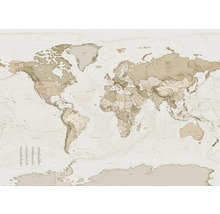 Mapa světa s geografickými detaily