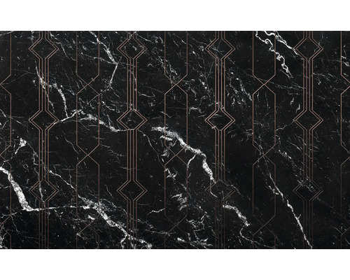 Tapeta s mramorovým vzhledem a geometrickými liniemi