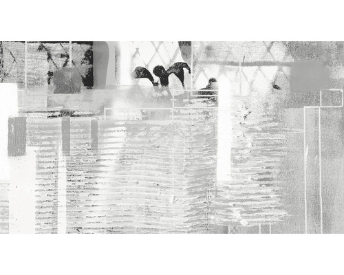 Abstraktní umělecké dílo s geometrickými tvary