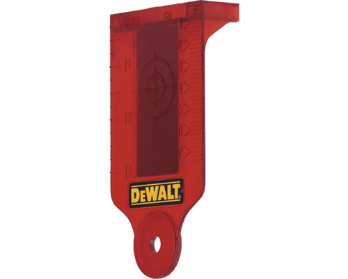 Zaměřovací karta pro červené lasery DeWalt DE0730-XJ Logo DeWalt Olověné razítko