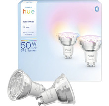 Žárovka Philips Hue Essential GU10, bílá a barevná atmosféra, 50 W