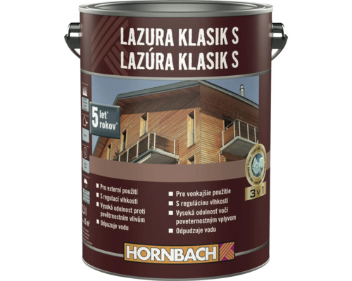 Lazura na dřevo pro venkovní použití v plechovce