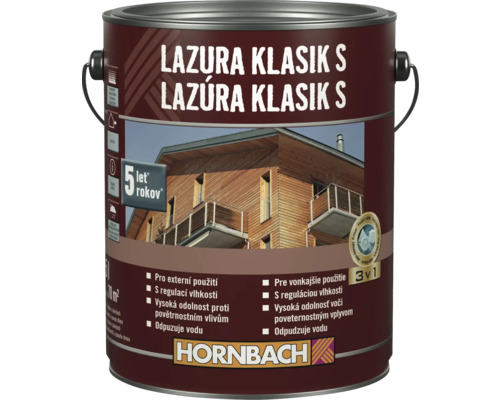 Lazura na dřevo v kovovém kbelíku pro venkovní použití