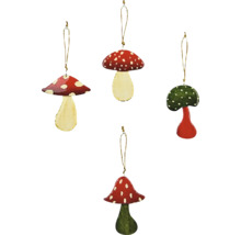 Dekorativní houbové přívěsky se šňůrkou na zavěšení