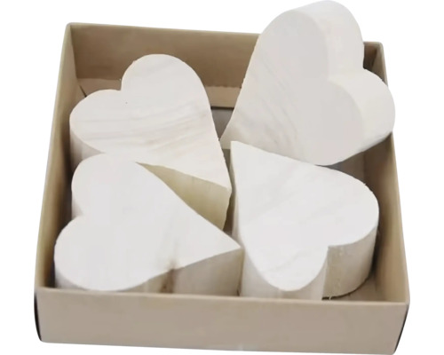 Vánoční přízdoba srdce Dekorativní dřevěná srdce v kartonové krabici