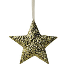 Vánoční ozdoba ve tvaru hvězdy s poutkem na zavěšení