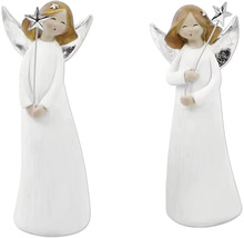 Dvě stojící dekorační figurky andělů s hvězdnou tyčí