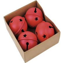 Čtyři červené rolničky v kartonové krabici