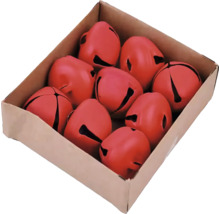 Karton s červenými rolničkami