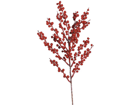 Dekorativní větev s červenými bobulemi k dekoraci