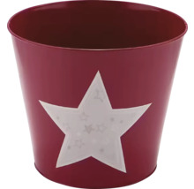 Dekorativní kovový kbelík s motivem hvězdy