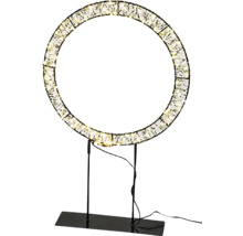 Dekorativní kruhové světlo s křišťálovými prvky na podstavci