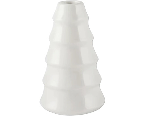 Svícen CARGO, 10x23cm, bílá Dekorativní bílá váza se stupňovitým tvarem