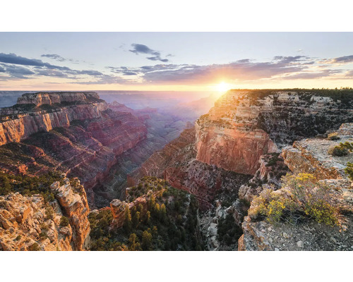 Krajina Grand Canyonu za východu slunce