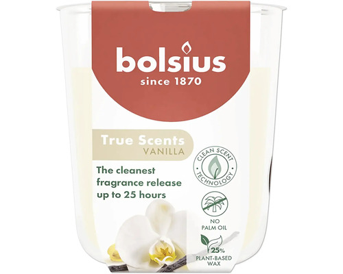 Bolsius vonná svíčka vanilka, uvolňuje vůni až 25 hodin