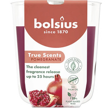 Bolsius vonná svíčka granátové jablko s technologií Clean Scent, bez palmového oleje a 25 procent rostlinného vosku