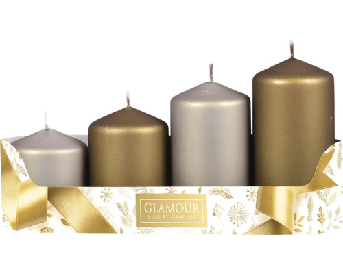 Sada adventních svíček v odstupňované velikosti