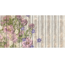 Dřevěná tapeta s květinovým vzorem