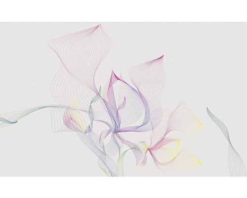 Abstraktní zobrazení květiny z jemných linií