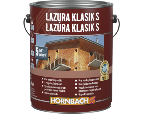 Kbelík s lazurou na dřevo pro ochranu dřeva v exteriéru