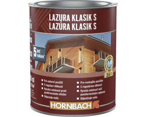 Lazura na dřevo pro venkovní použití v kovovém kbelíku