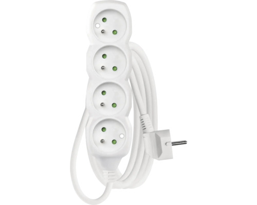 Prodlužovací kabel se čtyřmi zásuvkami a zástrčkou