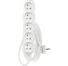 Prodlužovací kabel s pěti zásuvkami a zástrčkou
