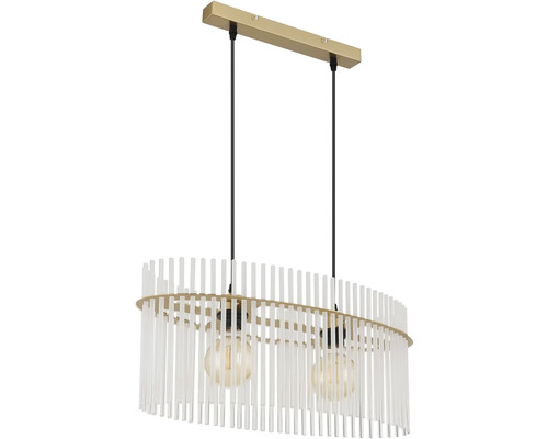 Závěsné svítidlo se dvěma žárovkami a dekorativními prvky