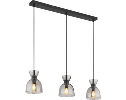 Závěsné svítidlo se třemi lampami a skleněnými stínidly