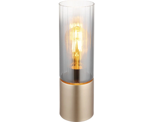 Stolní lampa se skleněným válcem a světelným zdrojem