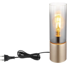 Dekorativní stolní lampa se skleněným tělem a světelným zdrojem
