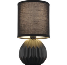 Stolní lampa s látkovým stínidlem a keramickou základnou