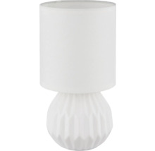 Stolní lampa se stínidlem a geometrickou základnou