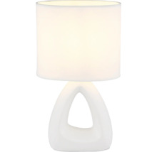 Stolní lampa se stínidlem a trojúhelníkovou základnou