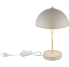Stolní lampa s polokulovým stínidlem a kulatou základnou