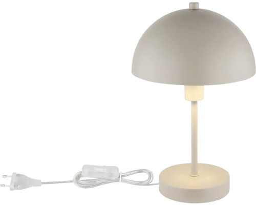 Stolní lampa s polokulovým stínidlem a kulatou základnou