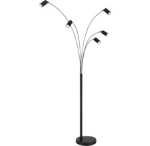 Černá stojací lampa s pěti světly