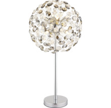 Křišťálová stolní lampa na kulaté základně