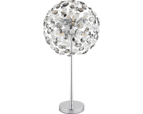 Dekorativní stolní lampa v moderním designu s křišťálovými prvky