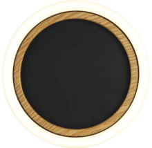 Kulatá lampa s dřevěným rámem