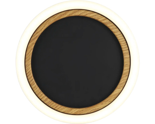 Kulatá lampa s dřevěným rámem