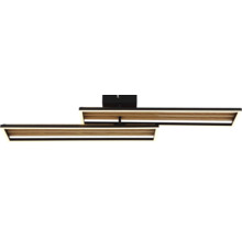 Stropní svítidlo s dřevěným dekorem a LED osvětlením