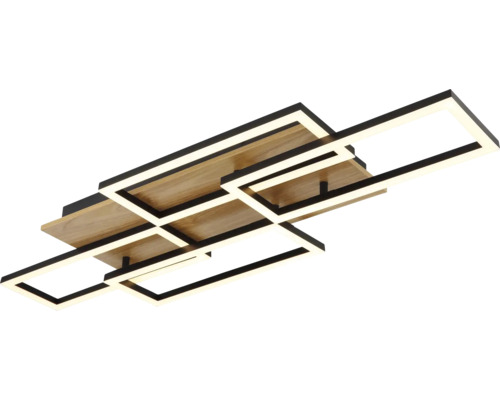 Stropní svítidlo s LED prvky a dřevěnými prvky