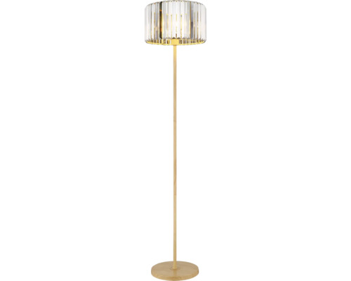 Stojací lampa s křišťálovým skleněným stínidlem a podstavcem