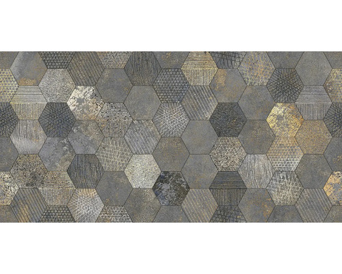 Šestiúhelníkové dlaždice s různými vzory