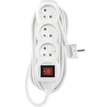 Prodlužovací kabel se třemi zásuvkami a vypínačem