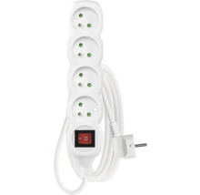 Prodlužovací kabel se čtyřmi zásuvkami a vypínačem