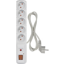 Prodlužovací kabel s pěti zásuvkami a vypínačem