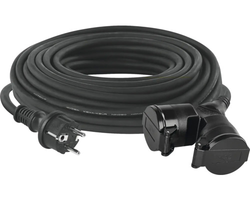 Prodlužovací kabel s ochrannou kontaktní zástrčkou a spojkou